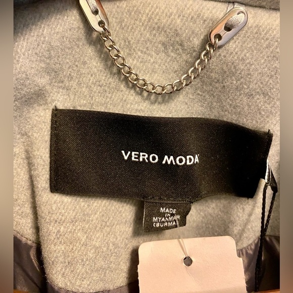 NWT Vera Moda 3/4 length grey coat size XL - Picture 4 of 4